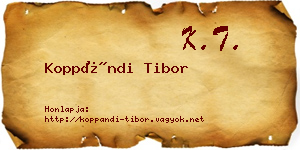 Koppándi Tibor névjegykártya