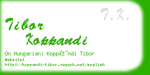 tibor koppandi business card